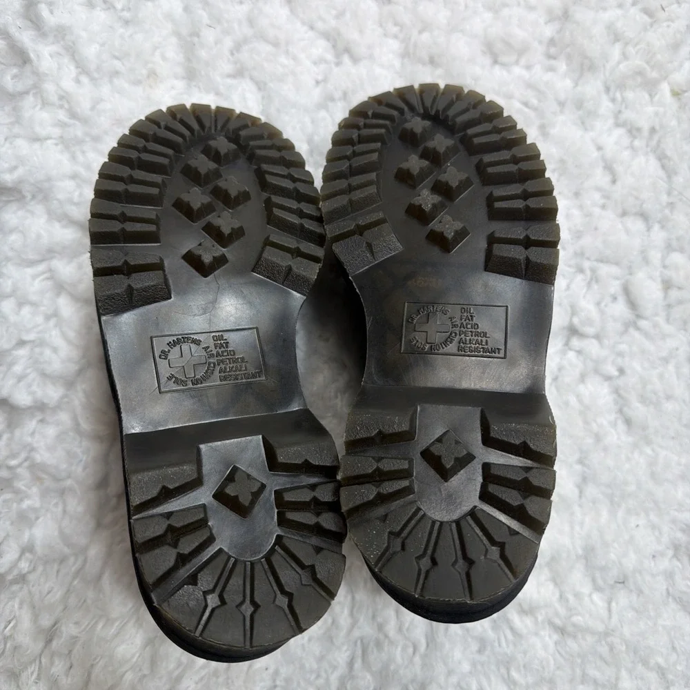 Women's Dr. Martens‎ 1461 Quad Black Leather Platform Shoes, Size 8 Chunky Tread
